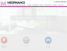 Tablet Screenshot of medifinance.co.uk